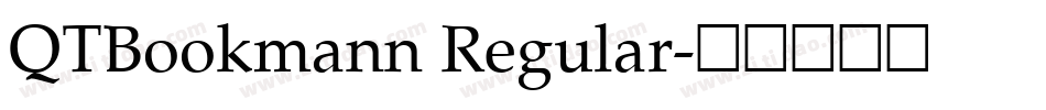 QTBookmann Regular字体转换